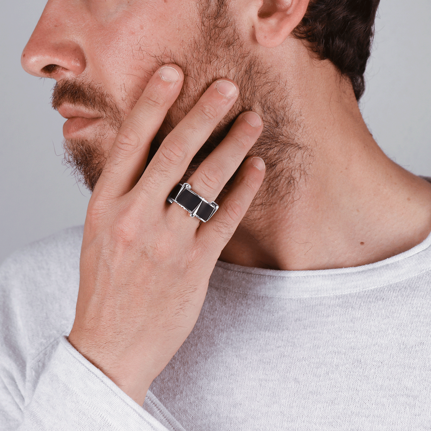 Enclaws Ring F-A10210/BLCN-W